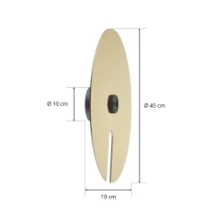 WEVER & DUCRÉ Mirro 2.0 seinä45cm musta/kultainen