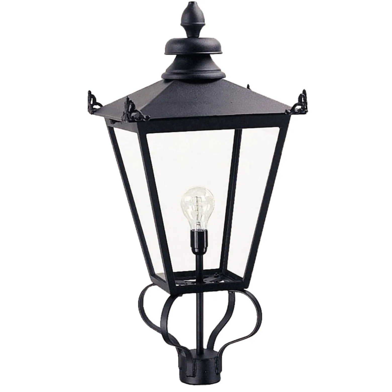 Wilmslow-pylväsvalaisin musta 1 lamppu, K 82,5 cm