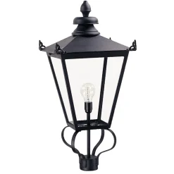 Wilmslow-pylväsvalaisin musta 1 lamppu, K 82,5 cm