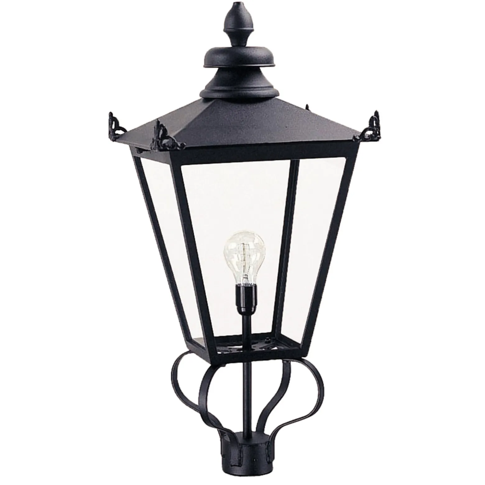 Wilmslow-pylväsvalaisin musta 1 lamppu, K 82,5 cm