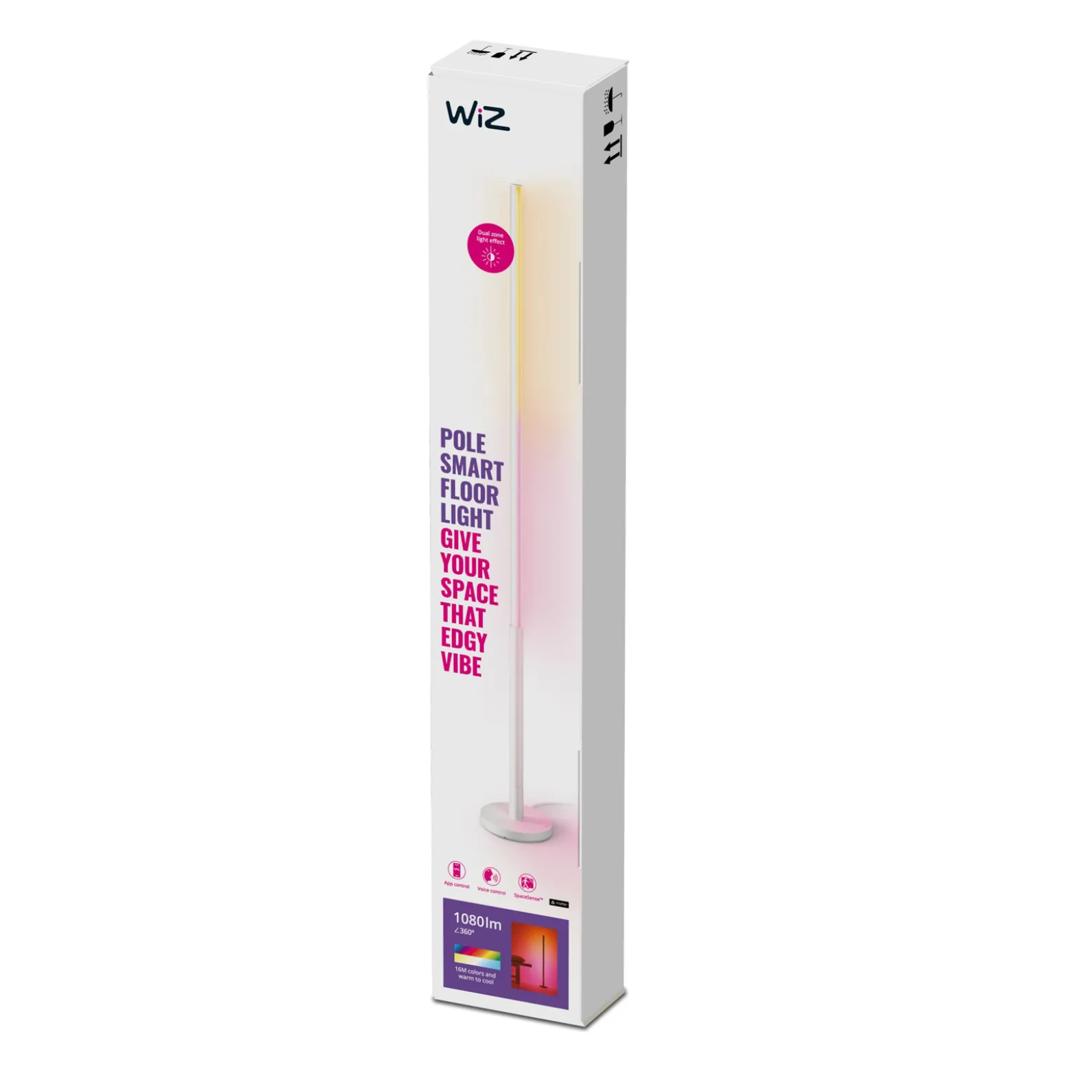 WiZ LED-lattiavalaisin Pole, säädettävä valkoinen ja väri