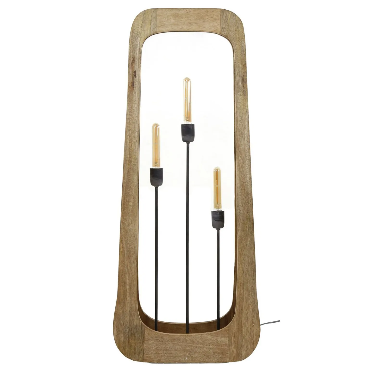 Woodframe lattiavalaisin, 3-valo, mangopuu, luonnonvalkoinen