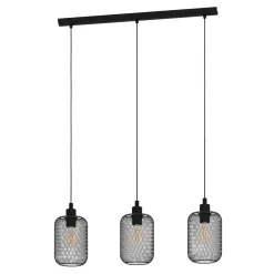 Wrington-riippuvalaisin, pituus 74 cm, musta, 3-valo, teräs