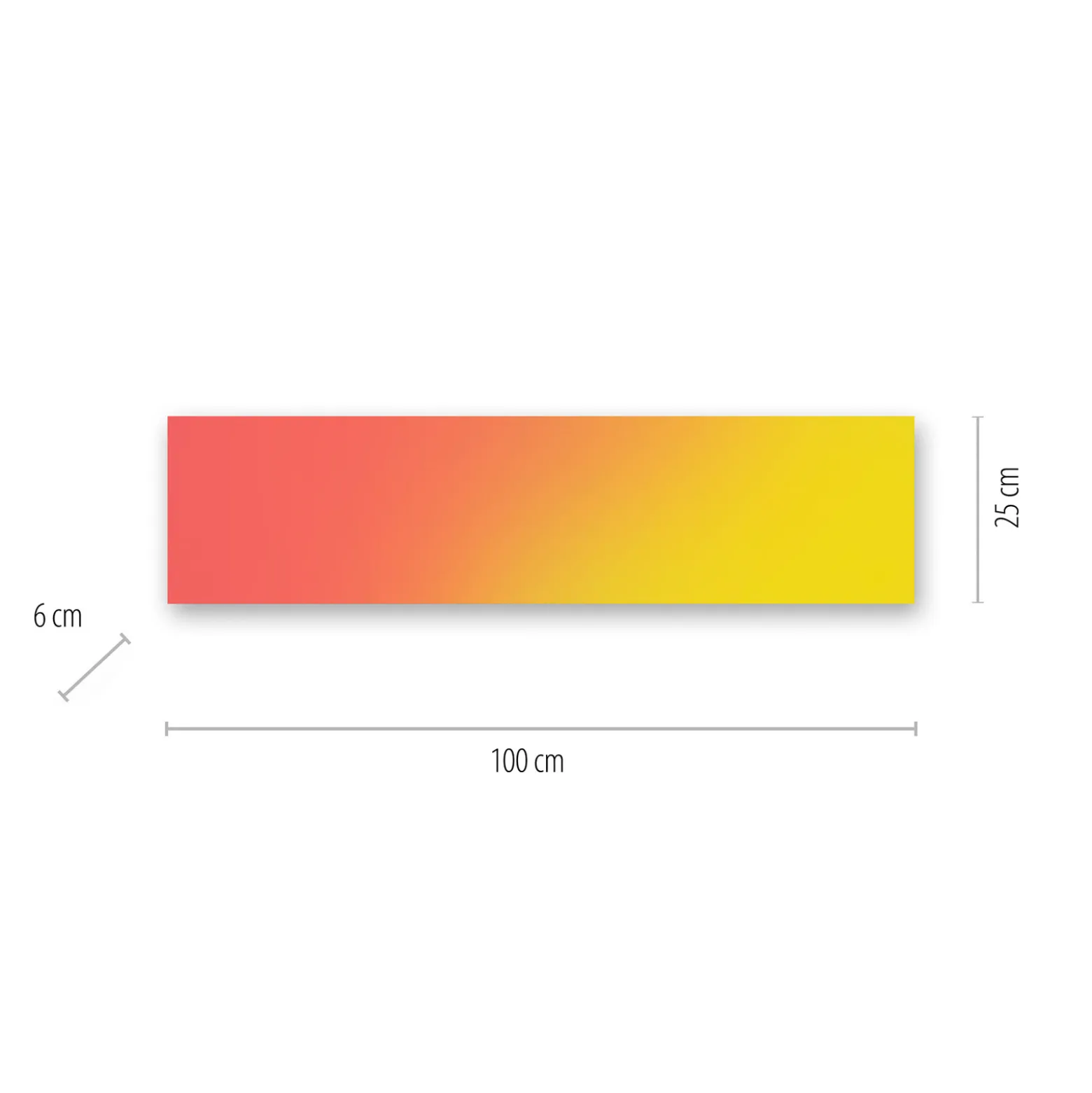 Yukon-LED-kattovalaisin 100 x 25 cm, RGB/CCT