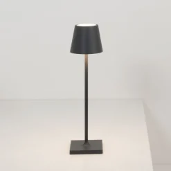 Zafferano Poldina micro akkulamppu, IP65 musta
