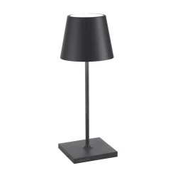 Zafferano Poldina mini akkukäyttöinen pöytälamppu IP65 harmaa