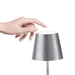 Zafferano Poldina mini akkulamppu, sisäpuoli hopea