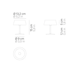 Zafferano Sister Light mini akkukäyttöinen pöytälamppu, vihreä